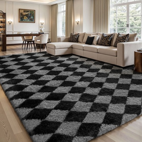 Fluffy rug large shaggy - large,
