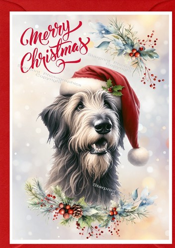 Irish wolfhound dog christmas - irish,