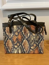 MINT Vintage Peter Kaiser Snakeskin Print Shoulder Bag Leather Trim - Germany