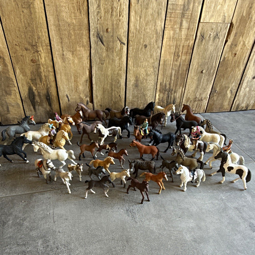 Large plastic horse figurine - horse,