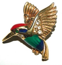 Pretty Vintage ATTWOOD and SAWYER Hummingbird Brooch