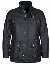 Barbour International Duke Wax Jacket Mens Large L Black Mint RRP £269