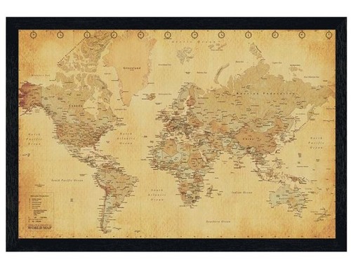 Black wooden framed - framed, vintage