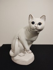 Vintage Large White Cat with
