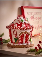 Christmas Clay Dough Gingerbread House Cup Cake Candy Cane Icing Decor Ornament