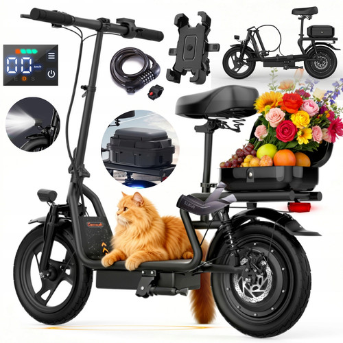 Electric scooter with seat - 14"electric,