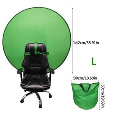 56" Green Screen Backdrop Pop-up Chair Round Background Protable Photography