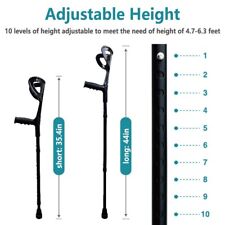 PAIR Folding Crutches, Adults (x2 Units, Open Cuff), Elbow Crutches