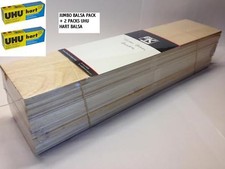 Balsa Wood Giant Mixed Bundle +2 UHU HART Adhesive "SPECIAL DEAL" 450x100x100mm
