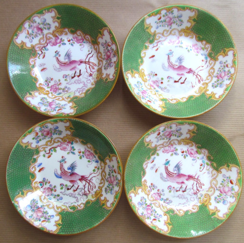 Mintons green cockatrice four - mintons,
