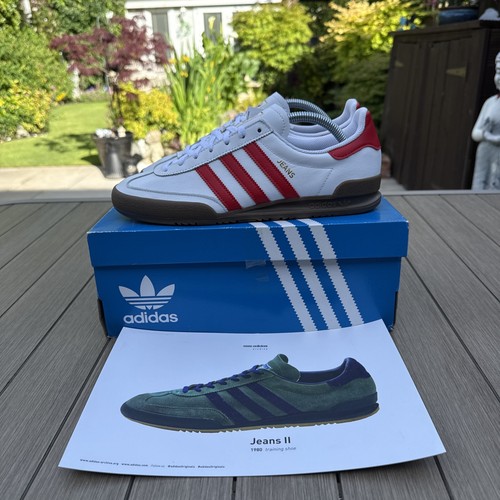 Adidas jeans white red - jeans,