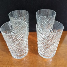 Waterford Crystal Glasses Alana Pattern 10 oz Tumblers x 4