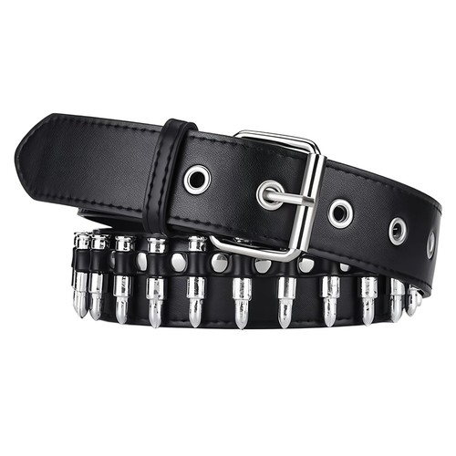 Black studded bullet belt for - bullet,