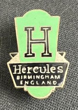 HERCULES BIRMINGHAM BICYCLE CYCLE SHOP ENAMEL VINTAGE LAPEL PIN BADGE