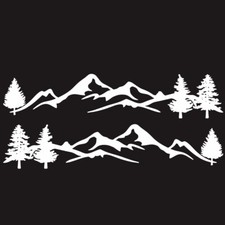 Forest Mountains Vinyl Stickers Graphics Car Side Decals Truck Camper Off Road