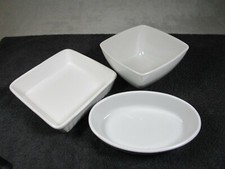 3 Lovely Vintage White Glaze