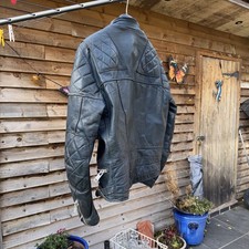 Blue Leather Motorcycle Jacket