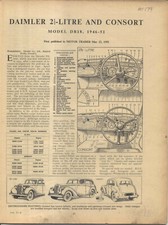 Daimler 2½ Litre & Consort DB18 1946-51 Motor Trader Service Data No. 179 1951