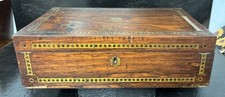 Antique Rosewood Veneered Mahogany Large Writing Slope For Restoration