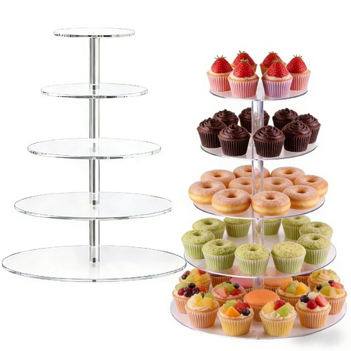 Tier round acrylic - round, cupcake