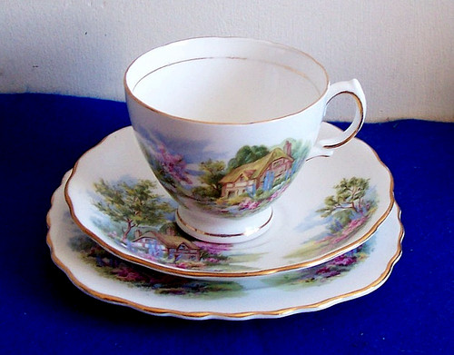 Bone china trio - china, teacup