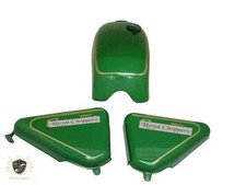 FIT FOR NORTON COMMANDO ROADSTER GREEN PAINTED PETROL TANK + 750 SIDE PANEL