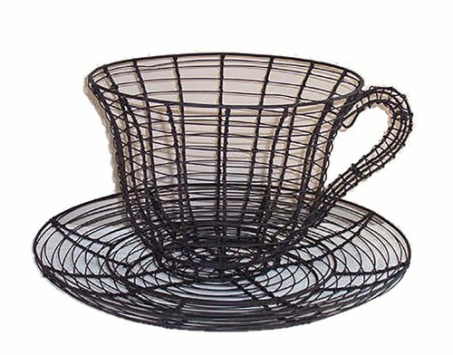 Topiary teacup saucer - &,