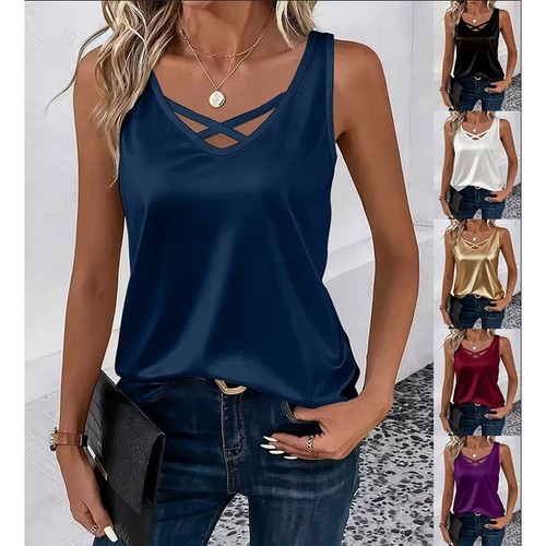 Womens satin blouse neck - satin,