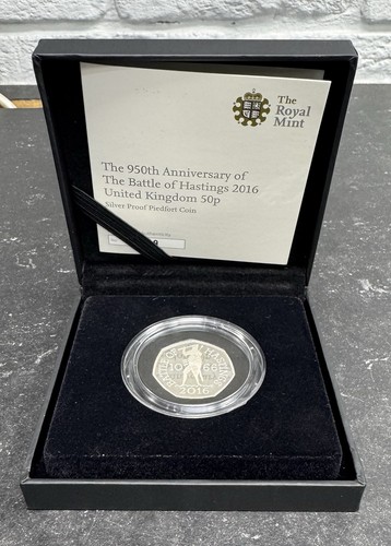 Silver piedfort 50p coin - 50p,