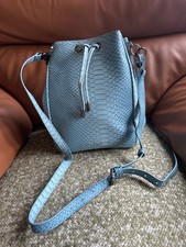 Paul’s Boutique Light Blue Crocodile Bucket Bag In Great Condition