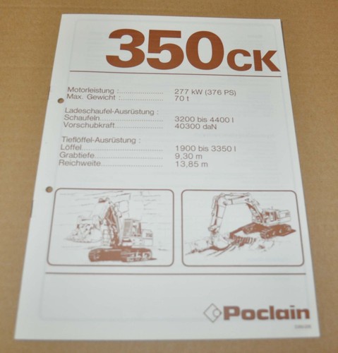 Poclain 350ck excavator - 350ck,