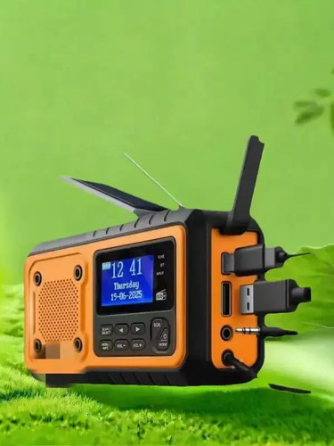 Solar crank dab radio - fm,