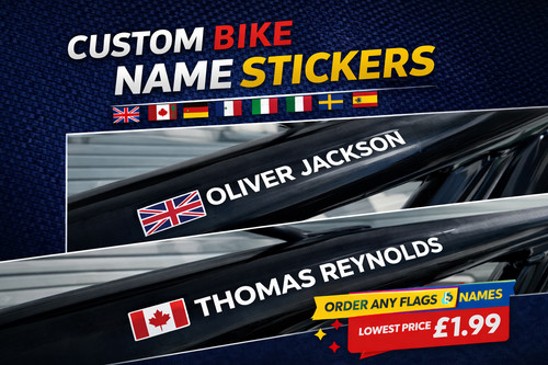 Bike name frame - stickers, vinyl