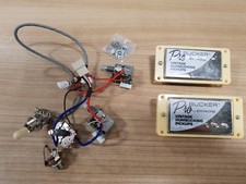 Complete Epiphone ProBucker Vintage Humbucker Pickup Set with Wiring Loom Chrome