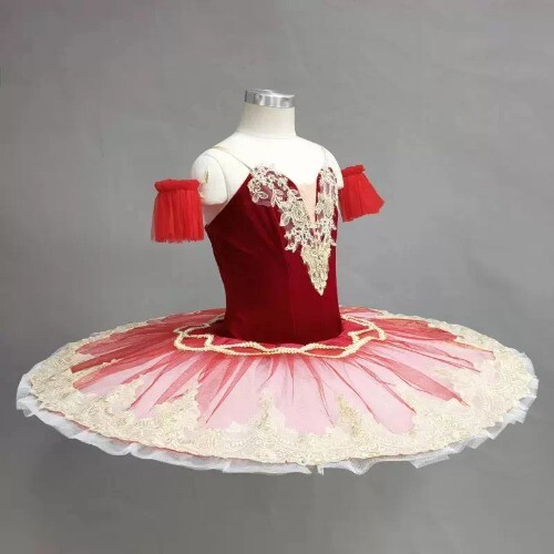Red professional ballet tutu - red,