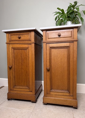 Pair french marble top - pair,