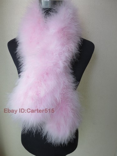 Real ostrich feather fur scarf - real,