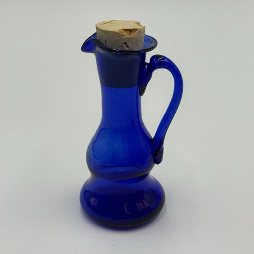 Cobalt blue glass vintage mini - vintage,