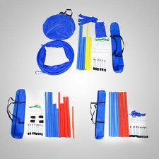 Pet Agility Set Training Play Kit Dog Jump Hoop Poles Tunnel Obedience Equipment