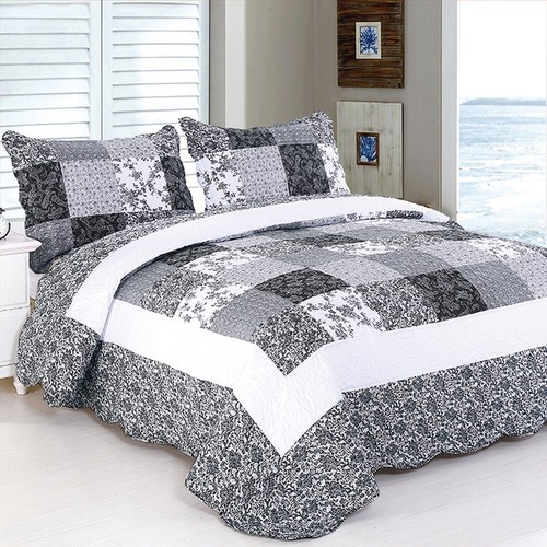 Piece quilted bedspread set - 3,