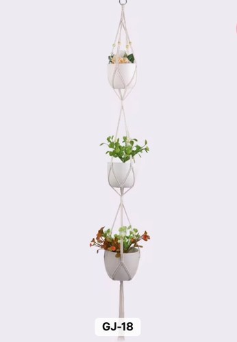 Three tier macrame plant - three-tier,