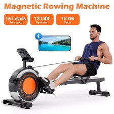 16 Levels Rowing Machine Rower with LCD Monitor Home Gym Fitness Cardio Workout