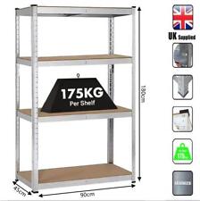 Garage Racking 4 Tier Shelving Unit Boltless Heavy Duty Metal Shelf Shed Storage