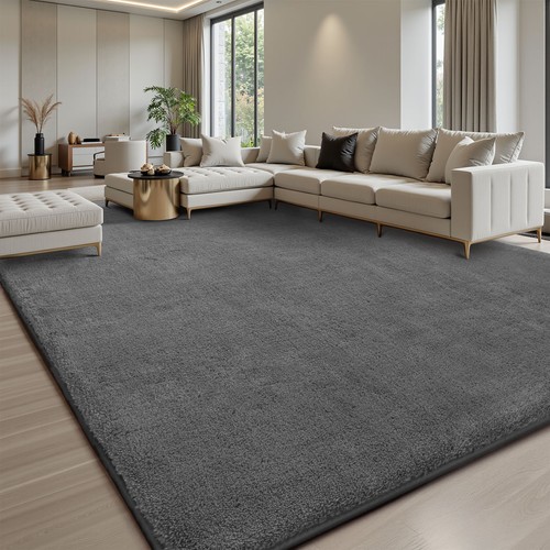 Fluffy rugs anti slip - fluffy, large