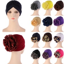 Flower Women Muslim Hijab Chemo Cap Turban Beanies Hat Hair Loss Headscarf Wrap