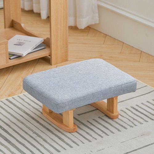 Linen footstool foot rest - linen,