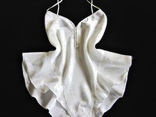 Vintage Frilly Teddy Bias-Cut