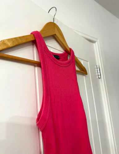 Zara pink ribbed sleeveless - pink,