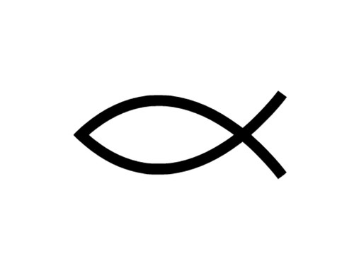 Ichthys symbol sticker - ichthys, sticker/decal