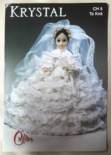 New Original Craftime Krystal Wedding Doll Knitting  Pattern Fits 15inch CH5